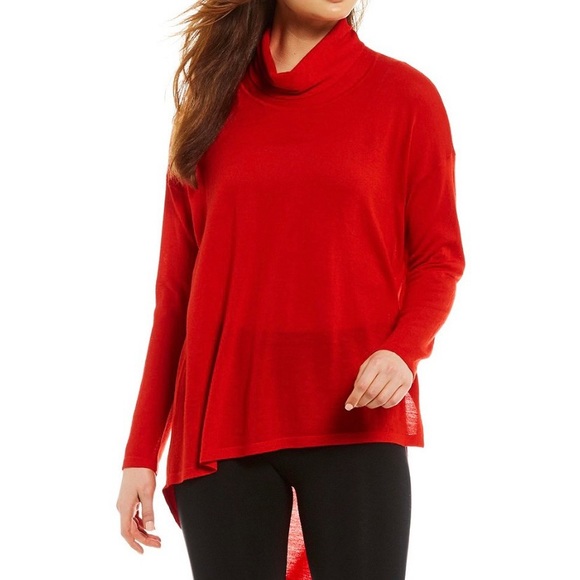EILEEN FISHER Asymmetrical Merino Wool Lava Top - Picture 3 of 8